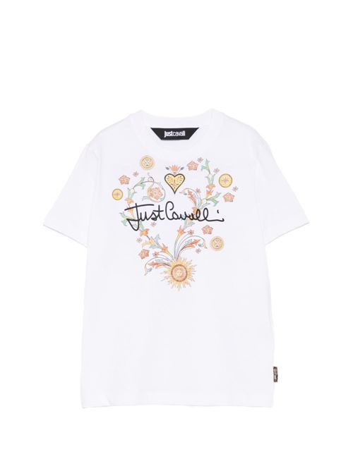 T-shirt donna maniche corte con stampa JUST CAVALLI | 80PAHT28CJ500003